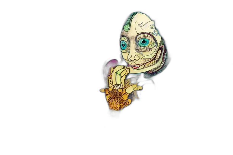 jewelry, mask, crown, staff, concept art, 3d render, fantasy art, pixel art transparent PNG cut-out