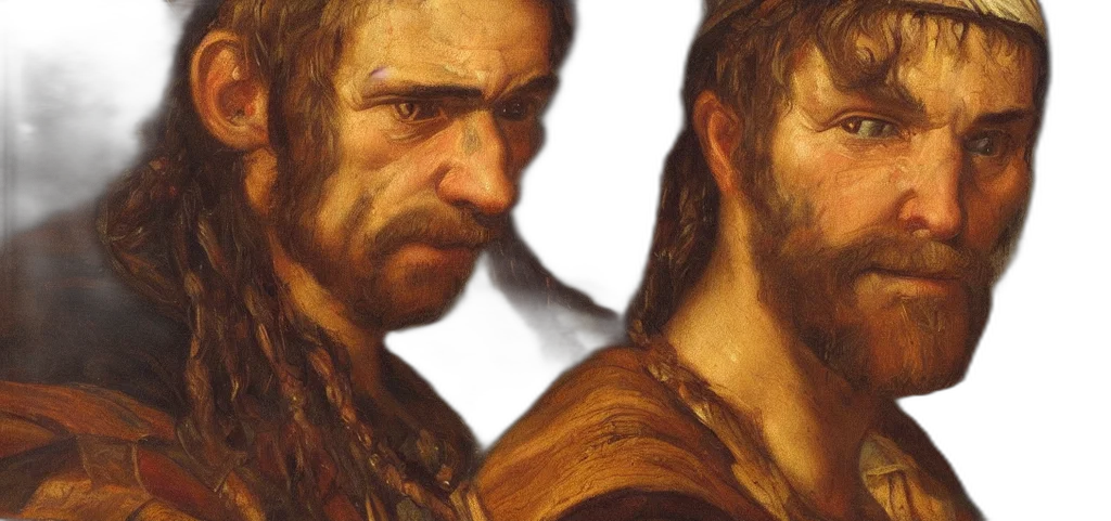 face, photorealistic, oil painting, concept art, fantasy art, fire, adriatic, solemn transparent PNG cut-out