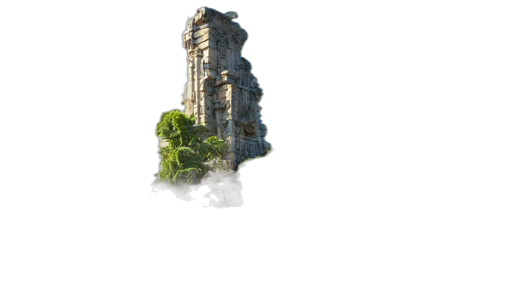 building, tree, sword, crown transparent PNG cut-out