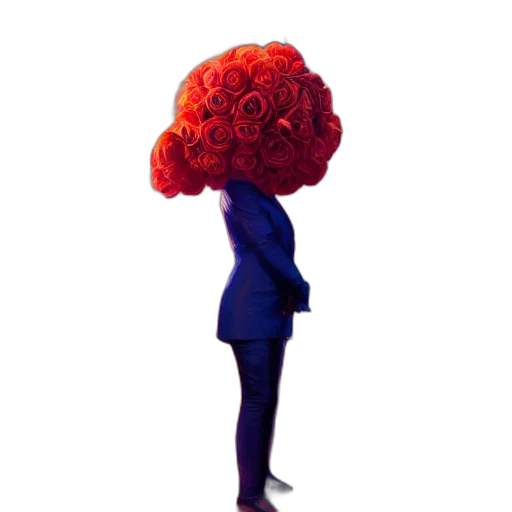 flower, crown, dress, hair transparent PNG cut-out