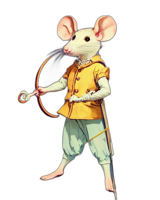staff, animal, weapon, concept art, 3d render, pixel art, cartoon, anthropomorphic transparent PNG cut-out