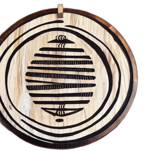 furniture, crown, mbira, wooden, logo, black, white transparent PNG cut-out