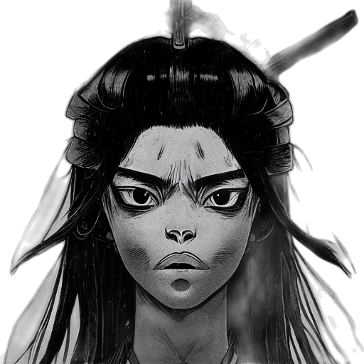 face, mask, crown, staff, comic book art, concept art, fantasy art, pencil sketch transparent PNG cut-out