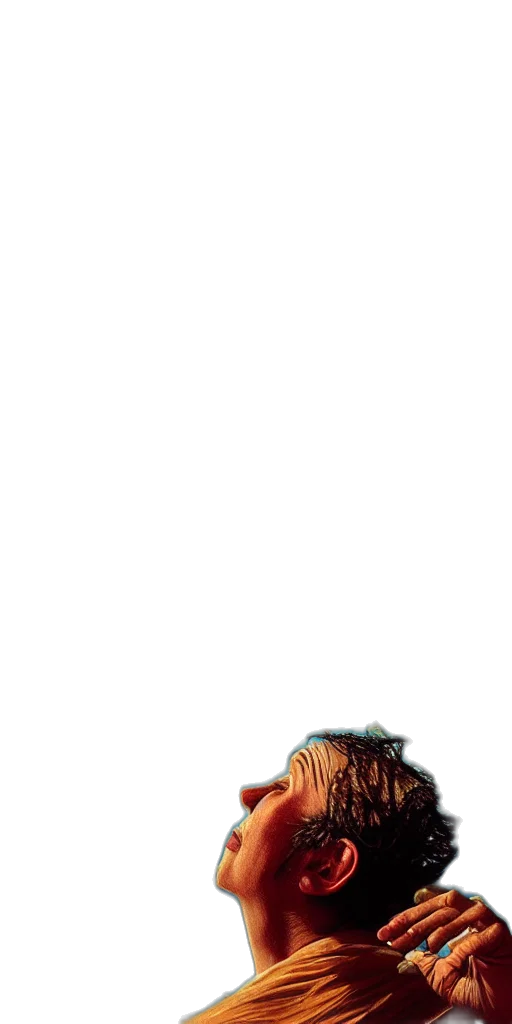 hair, face, staff, creature transparent PNG cut-out