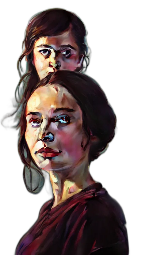face, oil painting, photorealistic, concept art transparent PNG cut-out