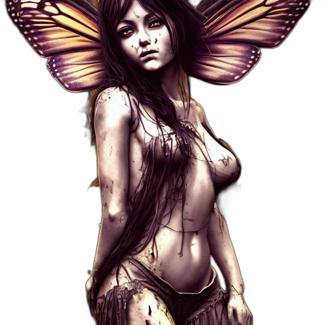 creature, fantasy art, concept art, photorealistic, comic book art, golden, full, body transparent PNG cut-out