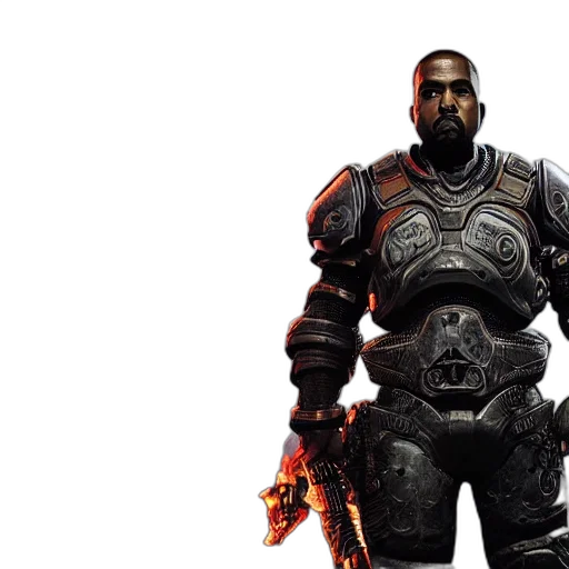 concept art, 3d render, kanye, west transparent PNG cut-out