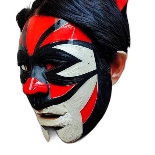 mask, face, 3d render, photorealistic transparent PNG cut-out