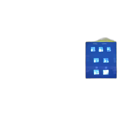 robot, pixel art, 3d render, concept art, vaporwave, outer space, blue, colorful transparent PNG cut-out