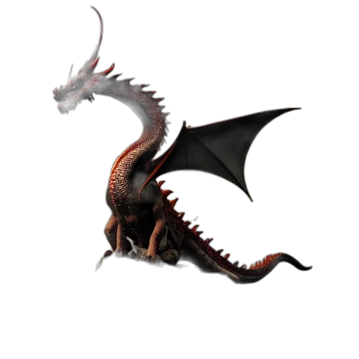 dragon, creature, animal, staff transparent PNG cut-out