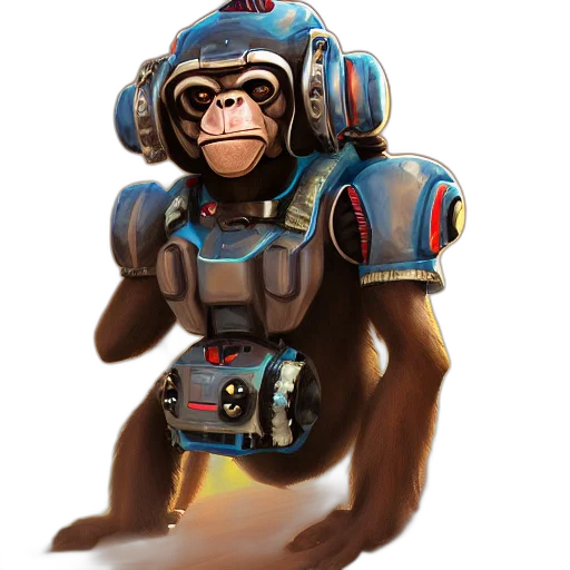 robot, animal, staff, creature, concept art, 3d render, fantasy art, photorealistic transparent PNG cut-out