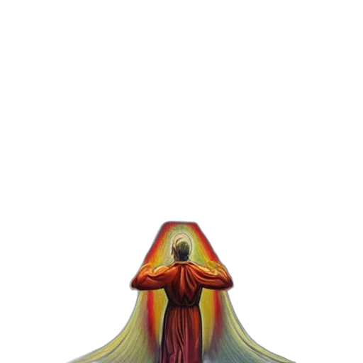 mask, creature, hair, umbrella, concept art, fantasy art, 3d render, pixel art transparent PNG cut-out