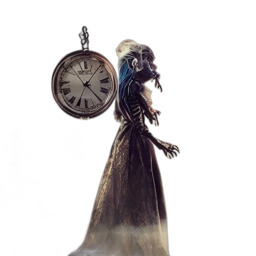 dress, staff, jewelry, robot transparent PNG cut-out