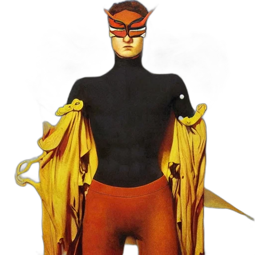 mask, jacket, staff, animal transparent PNG cut-out
