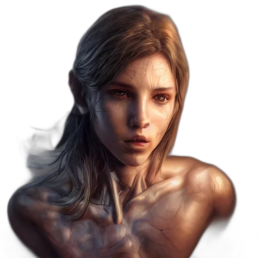 face, mask, photorealistic, fantasy art, concept art, 3d render, fire, golden transparent PNG cut-out