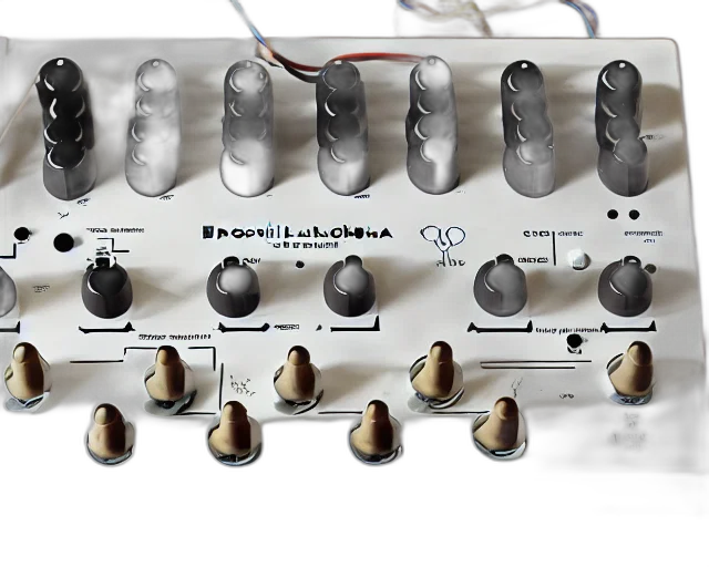 3d render, modular, buchla, synthesizer transparent PNG cut-out
