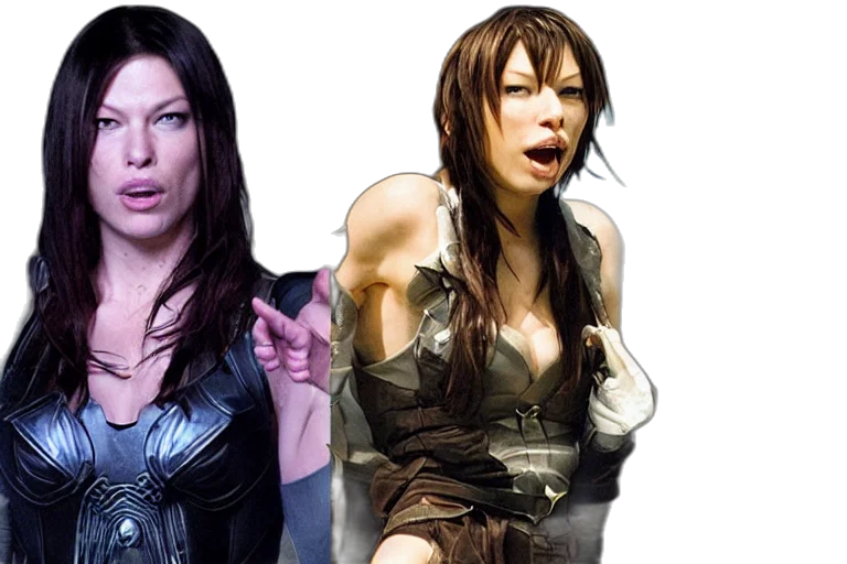 photorealistic, mila, jovovich, rinoa transparent PNG cut-out