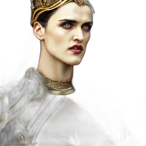 crown, jewelry, face, fantasy art transparent PNG cut-out