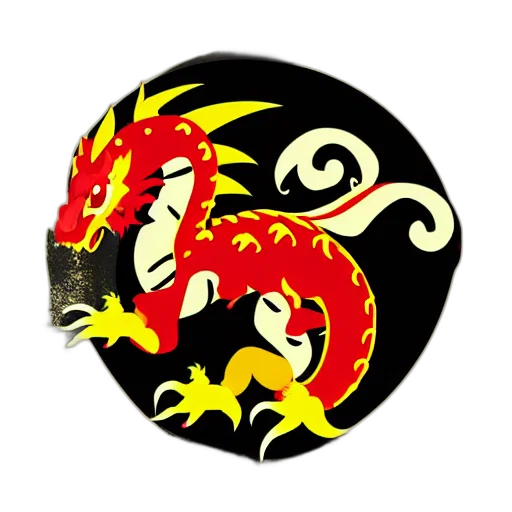 dragon, staff, mask, fantasy art transparent PNG cut-out