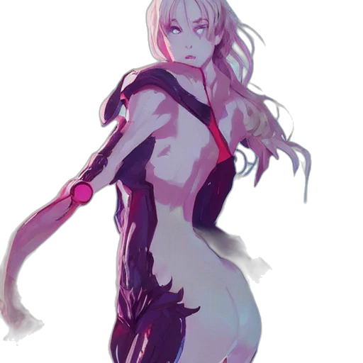 robot, creature, dress, weapon, concept art, cyberpunk, anime, pixel art transparent PNG cut-out