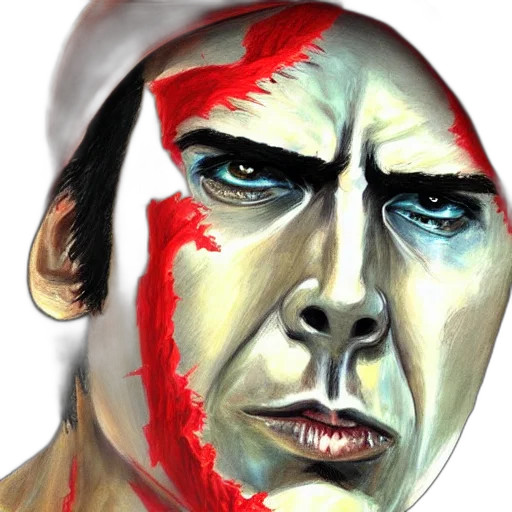 face, mask, photorealistic, comic book art transparent PNG cut-out