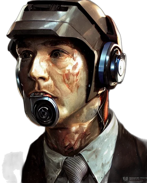 mask, robot, face, staff transparent PNG cut-out