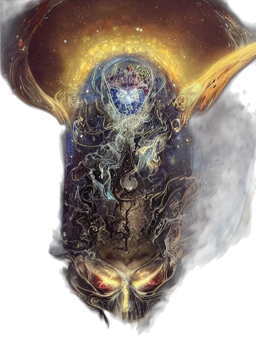 mask, face, crown, concept art, fantasy art, comic book art, pixel art, outer space transparent PNG cut-out