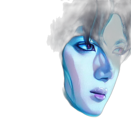 face, photorealistic, watercolor, fantasy art transparent PNG cut-out