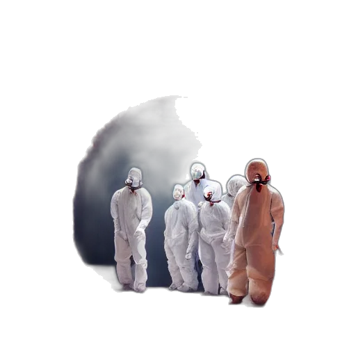 mask, jacket, robot, creature, concept art, 3d render, watercolor, outer space transparent PNG cut-out