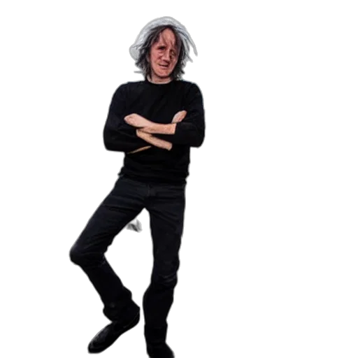 jacket, hair, staff, creature transparent PNG cut-out