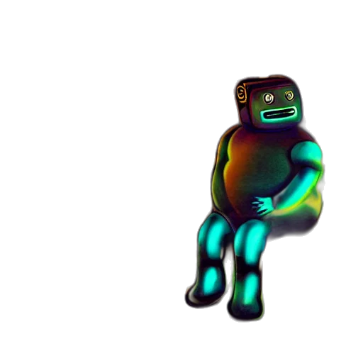 robot, creature, animal, mask, 3d render, pixel art, vaporwave, concept art transparent PNG cut-out