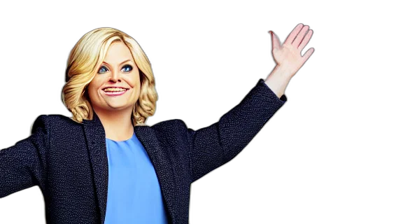 staff, jacket, face, dress, leslie, knope, show, parks transparent PNG cut-out