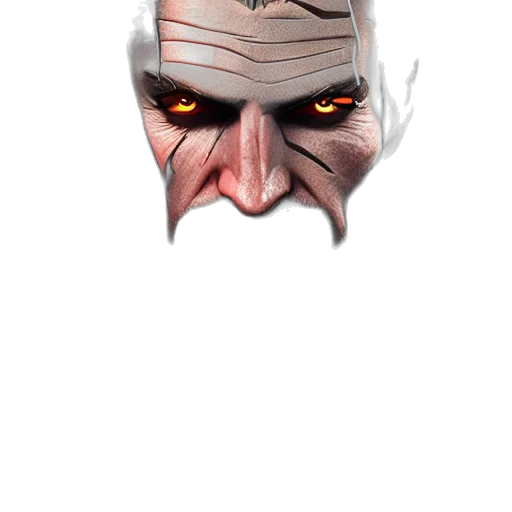 mask, face, comic book art, concept art, fantasy art, 3d render, portrait, witcher transparent PNG cut-out