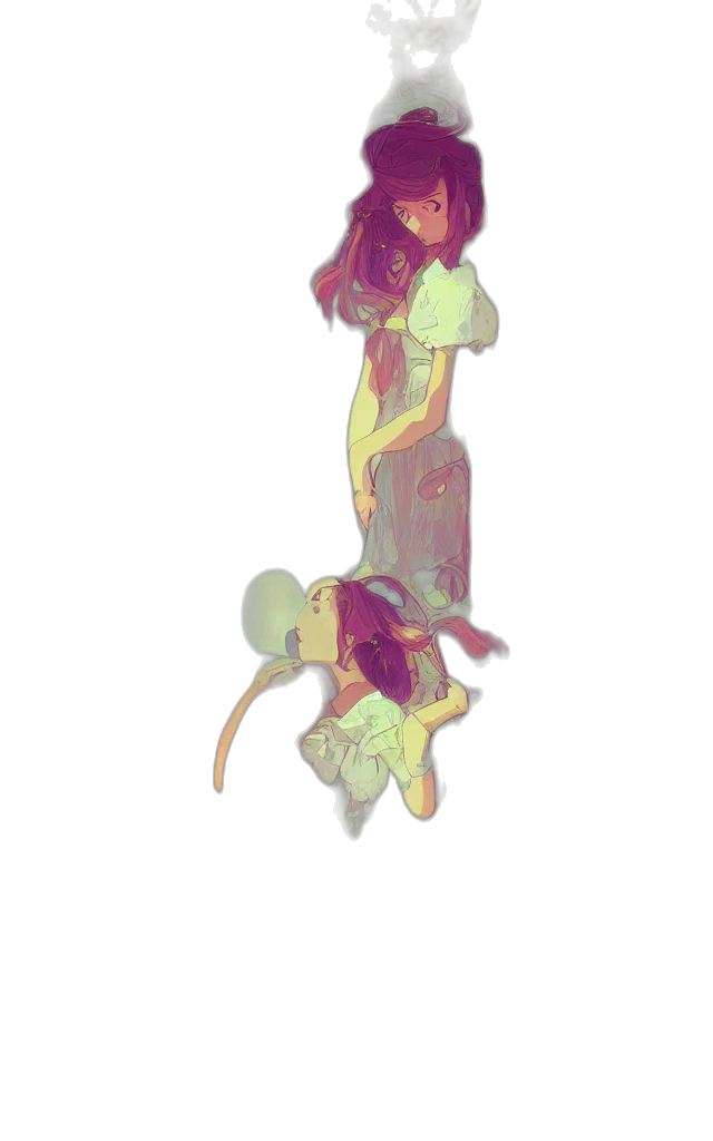dress, flower, crown, staff transparent PNG cut-out