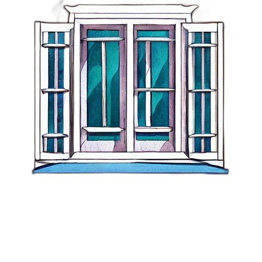 furniture, building, face, dress, 3d render, watercolor, concept art, vaporwave transparent PNG cut-out