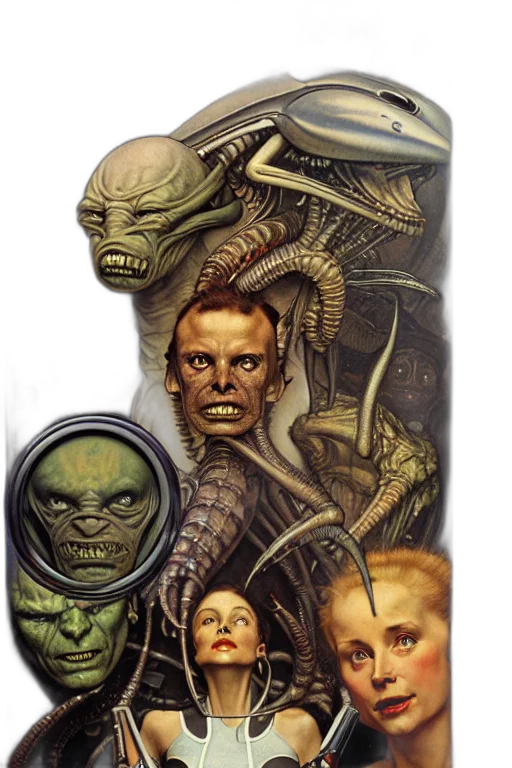 concept art, comic book art, fantasy art, outer space transparent PNG cut-out