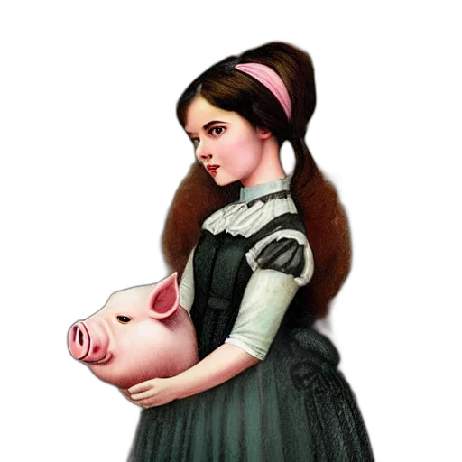 dress, animal, face, concept art, photorealistic, fantasy art, oil painting, cute transparent PNG cut-out
