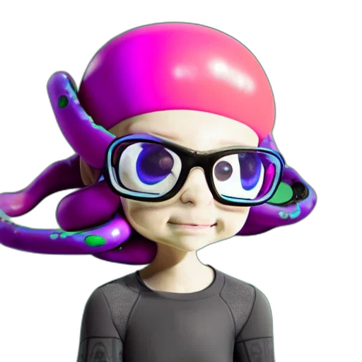 hat, staff, creature, 3d render transparent PNG cut-out