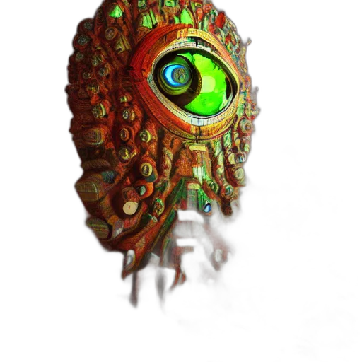 mask, jewelry, crown, staff transparent PNG cut-out