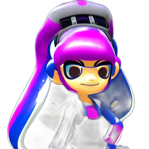 staff, weapon, hat, robot, vaporwave, 3d render, concept art, pixel art transparent PNG cut-out