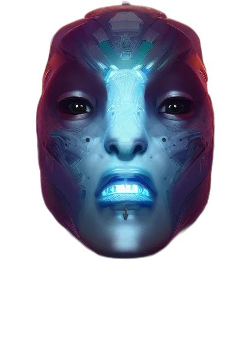 mask, face, creature, robot transparent PNG cut-out