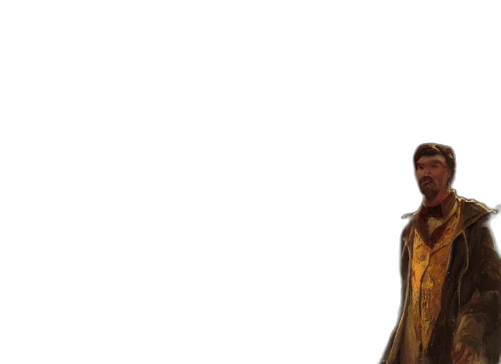 staff, hair, sword, jacket transparent PNG cut-out
