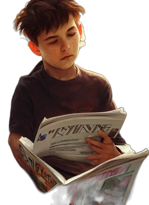 photorealistic, 3d render, comic book art, concept art, perfectly, centered, portrait, kid transparent PNG cut-out