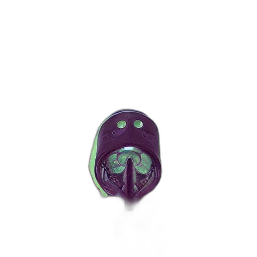 mask, jewelry, creature, face, 3d render, vaporwave, concept art, photorealistic transparent PNG cut-out