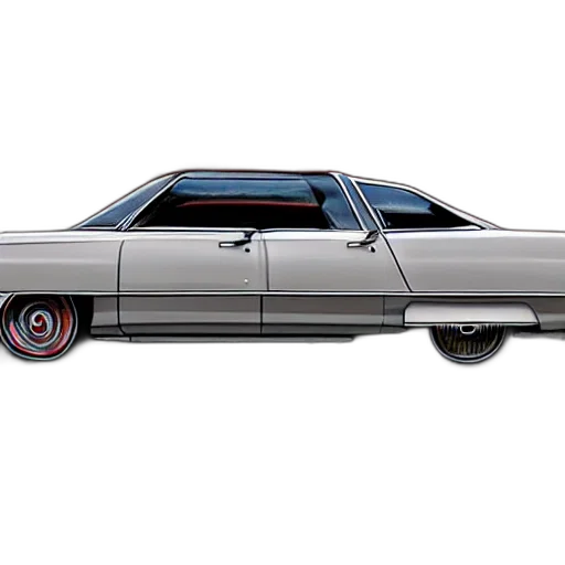 car, photorealistic, concept art, 3d render, cadillac, style, piet, mondrian transparent PNG cut-out