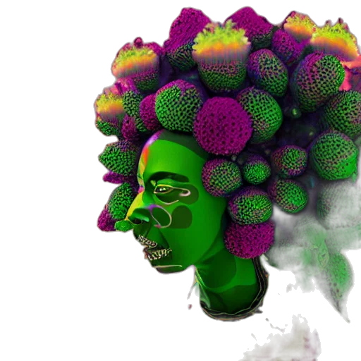 hair, crown, face, mask, 3d render, concept art, photorealistic, fantasy art transparent PNG cut-out