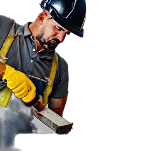staff, construction, worker, cutting, steak, jackhammer, fancy, italian transparent PNG cut-out