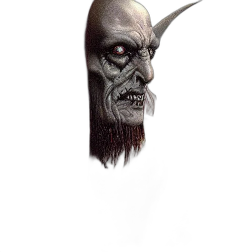 face, mask, creature, staff transparent PNG cut-out