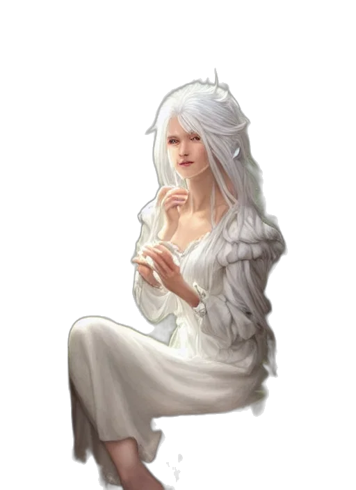 dragon, dress, staff, face transparent PNG cut-out