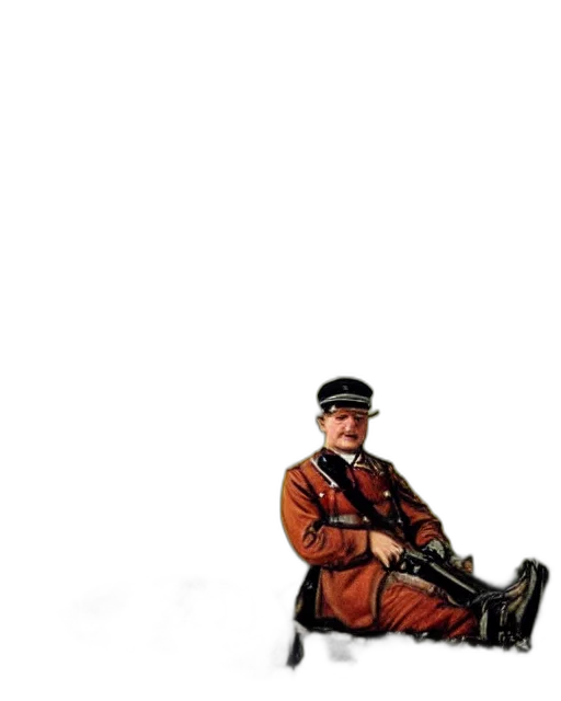 staff, jacket, hat, face transparent PNG cut-out
